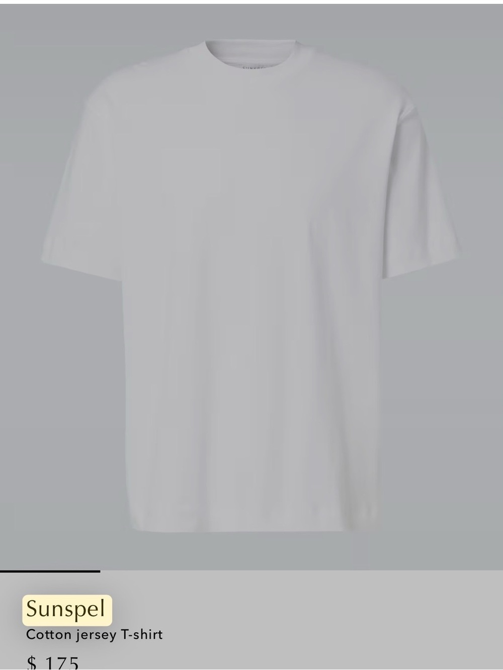 Sunspel cotton jersey tee shirt size XXL